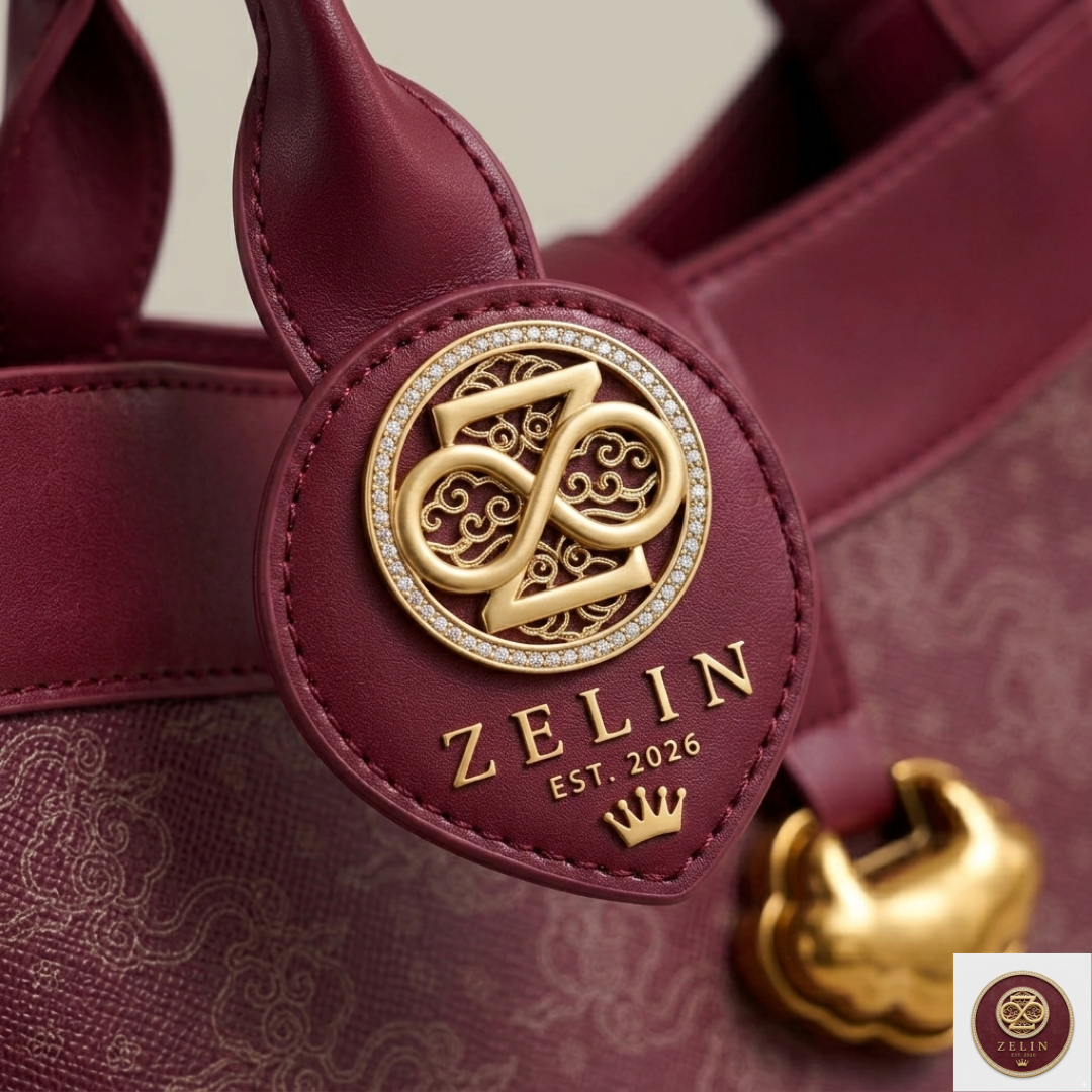 1-Zelin Uğurlu Kırmızı Bulutlar PU Deri Omuz & Çapraz Çanta – Minimal Yatay Kare Tasarım