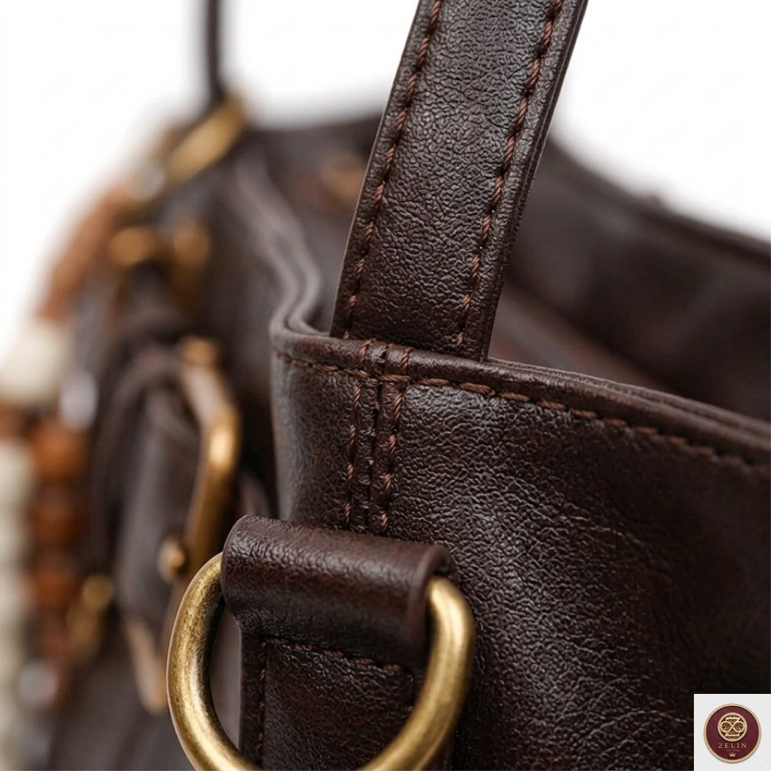 Zelin Orta Boy Omuz Çantası – Şık Dikiş Detaylı Günlük Tasarım