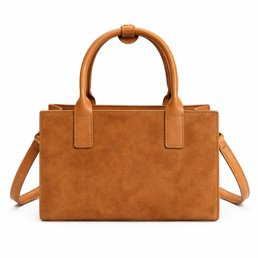 Zelin Süet & PU Retro Omuz Çantası – Avrupa Tarzı Şık Günlük Tasarım