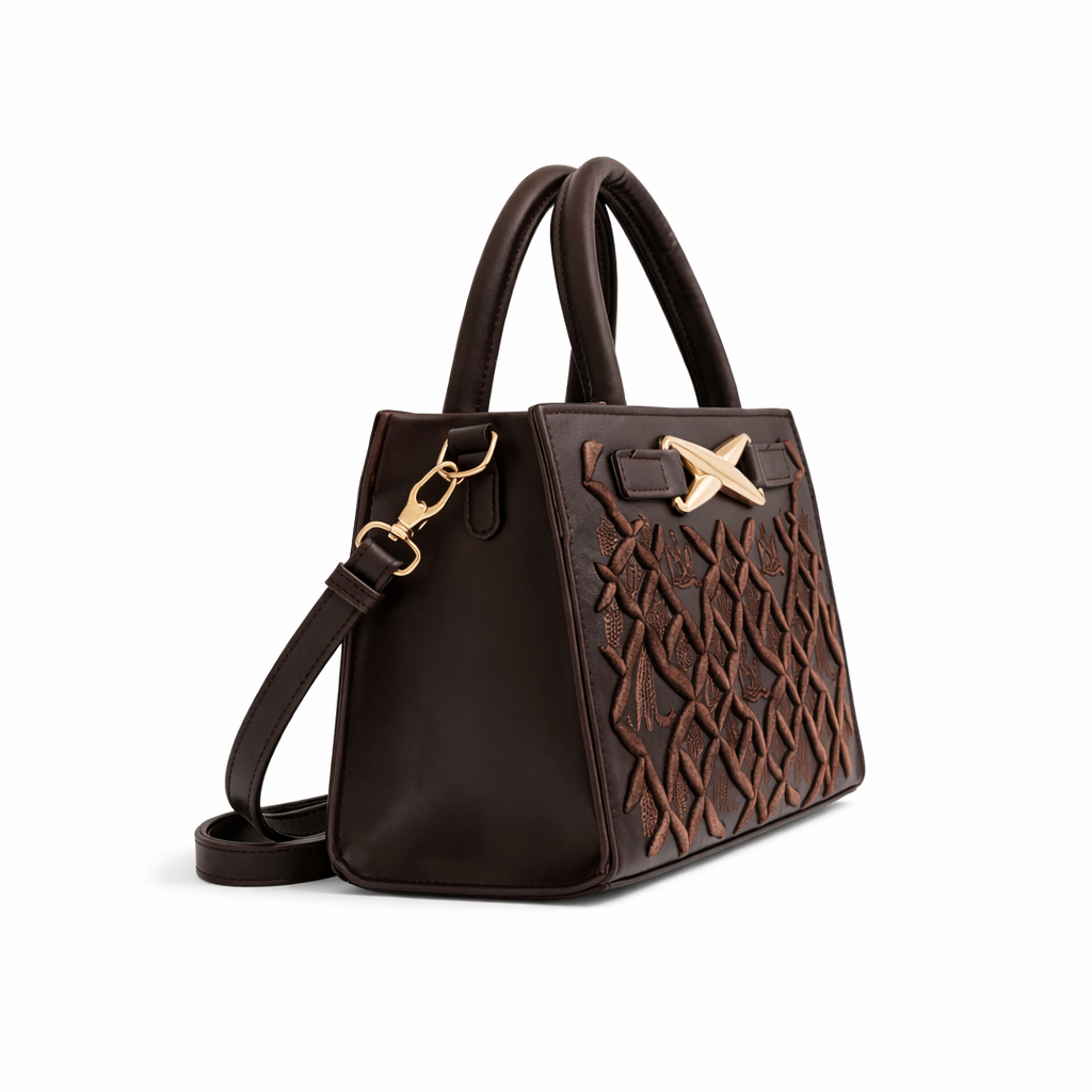 Zelin İşlemeli Küçük Kare Omuz & Çapraz Çanta – Günlük Şık Tasarım