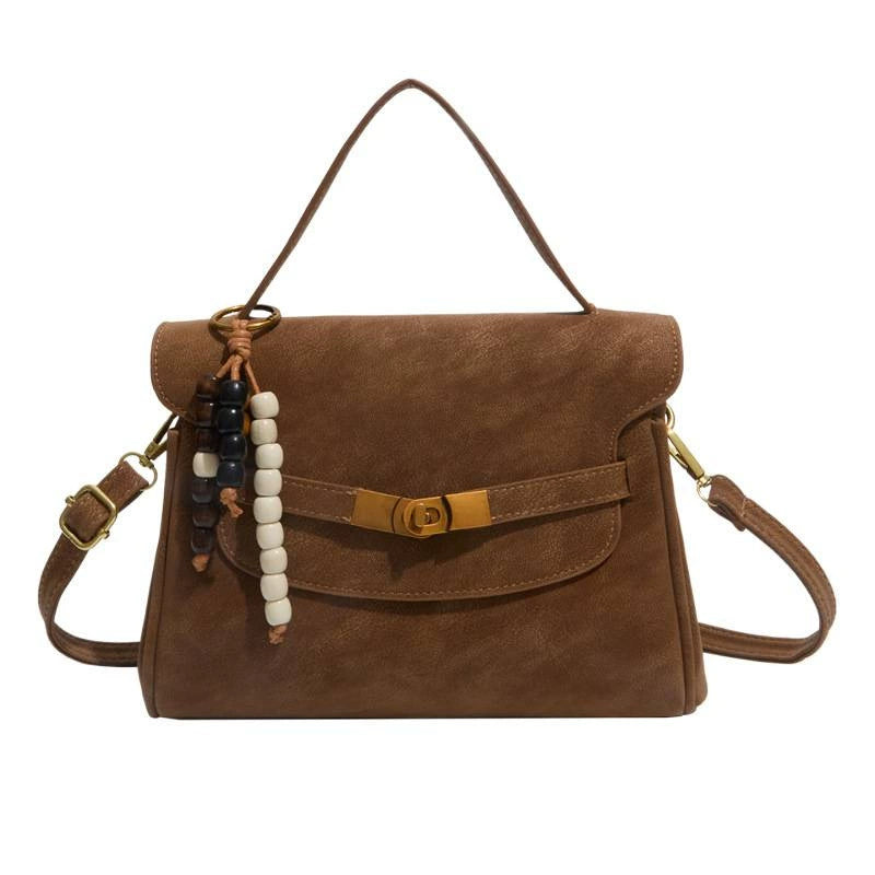 Zelin Kilit Detaylı Küçük Omuz & Çapraz Çanta – Kolyeli Minimal Tasarım